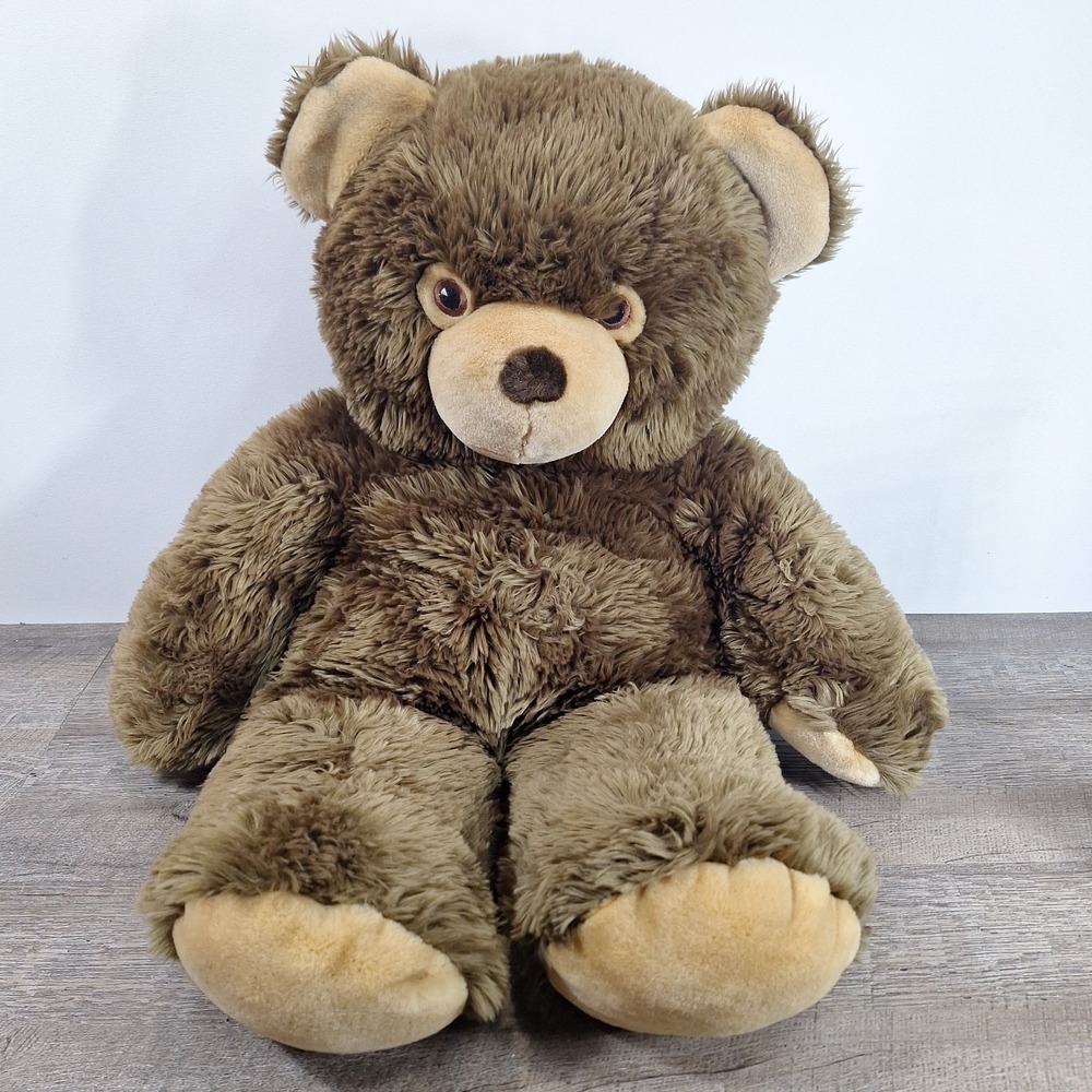 Ikea Nalle 28" Teddy Bear Plush Large Brown Stuffed Animal Embroidered Eyes Bear
